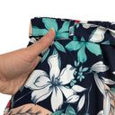 St. John’s Bay ST. JOHNS BAY Skort Shorts Skirt Size Large Navy Blue Floral Pockets Tie Belt Photo 3