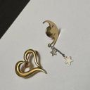 The Moon Lot Of 2 Signed Avon Gold Tone Brooch / Lapel Pin Heart /  Photo 5