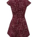 Gal Meets Glam  Nell Boucle Dreams Tweed Fit & Flare Dress In Wine/ Pink Size 00 Photo 6