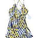 Luxxel  Romper Leaf Print Yellow Black White Stripe Women's Size Small Photo 1