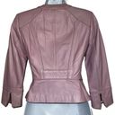 White House | Black Market  Light Lilac Leather Moto Jacket NWOT Size XXS Photo 5