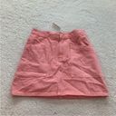 Madewell NWT  Pink Denim Garment Dyed High Waist Skirt Small - Waist 26 Photo 4