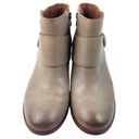 Kork-Ease * Isa Taupe Leather Booties Womens Size 6.5 Moto Buckle Zip Strap Boots Photo 7