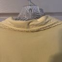 Oleg Cassini  Sport yellow zip front warm up jacket with crochet lace trim. Photo 6