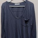 We The Free  Shirt Womens S Tunic Cotton Blend V-Neck Long Sleeve Jersey Gray P28 Photo 0