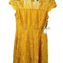 Kensie  Women's Floral-Lace Fit & Flare Dress size 10 mustard yellow NWT Photo 0