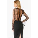 ALC Frank A. L. C Black Lace Long Sleeve Pencil Dress with bell sleeves Photo 3