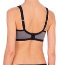 Natori  Yoga Convertible Underwire, Sports Bra, Gray With Black trim. 36C Photo 1