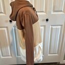 Wanna B  Small Neutral Color-block Hoodie NWT Photo 6