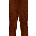 L'Academie  Brown Suede Leather Pants MEDIUM Taper Leggings Designer Revolve NEW Photo 4