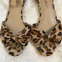 Breckelle’s  Womens Size 5.5 Leopard Print Twist Ankle Strap Sandal Wedge Flats Photo 3