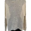 Wooden Ships  Creamy White Swiss Dot Knitted Sweater - size S/M Photo 1