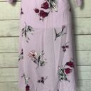 Bobeau  Lavender Floral Ruched Midi Dress S Photo 6