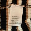 Nine West  Women's Ribbed Striped Crew Neck Long Sleeve Pullover Sweater Size XXL Photo 4