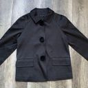 The Row Front Shop Black Sheen Pom Snap Blazer Jacket XS Photo 4