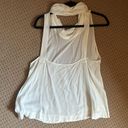 Free People  low back tank top large ivory boho loose Photo 7