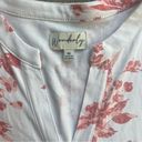 Wonderly  white and pink floral fit and flare shirt. Size Medium. NWOT Condition Photo 1