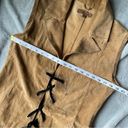 Arden B Vintage Y2K  Western Country Cowgirl Suede Leather Lace Up Vest Small Photo 3