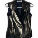 W By Worth Worth zippered faux leather duochrome moto vest size 0 Photo 25