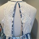 In Bloom  camisole tank top medium blue white floral lace new with tags Photo 2