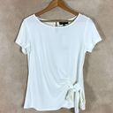 Premise  Women's Stretch Crepe Short Sleeve Side Wrap Top NWT MEDIUM Photo 2