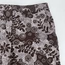 Fresh Produce  Women's Floral Print High Rise Bermuda Shorts Brown White Sz Small Photo 3