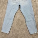 American Eagle  Heavily Distressed Mom Jeans High-Rise Light Wash Blue Size 8 Photo 6