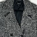 Talbots  Size 8 Black White Tweed Double Breasted Cropped Blazer Jacket Wool Photo 2