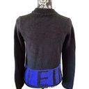 Calvin Klein  Heavyweight High Collared Tight Knit Sweater Logo Winter Fall Desig Photo 3