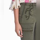 White House | Black Market  Embroidered Utility Slim Cargo Jeans - size 2 Photo 7