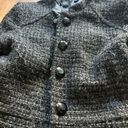 Banana Republic  black shimmer pea coat wool medium petit Photo 4