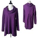 Habitat  Clothes To Live In‎ Crinkle Tunic Purple Cowl Neck Textured Women Size S Photo 1