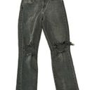 L'Agence L’Agence Grey Audrina Destructed-Knee Crop Straight-Leg Jeans 27 Photo 1