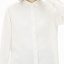 Lacoste  Women's Relaxed Fit Flowy Blouse White Button Down Shirt CF5606-166 Photo 0