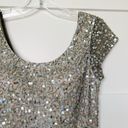 Boston Proper Champagne Sequin Dress Photo 3