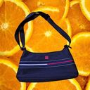 Tommy Hilfiger  Black with Red/White/Blue Center Stripe‎ Canvas Purse Photo 0