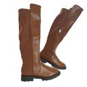 Shoedazzle  Demi Boots Riding Chunky Lug Sole Brown Knee High Photo 8