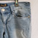 Seven7  Light Wash Mid-Rise Girlfriend Crop Denim Capri Women's Jeans Size 4 Photo 5