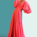 Kimberly  Goldson NEW Lesli Jacquard Maxi Dress SIZE Xs WOMENS Coral Gold Photo 1