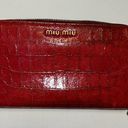 Miu Miu Authentic  Zip Wallet - Crocodile embossed leather - Zippy Photo 0