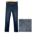 Rock & Republic  Berlin Mid Rise Skinny Jeans Embellished Pockets Jeans Blue 6M Photo 1