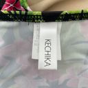 NEW Kechika Floral Bikini Bottoms Side Tie Black Hot Pink Hibiscus Green Size 12 Photo 6