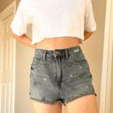 Denim & Co  Floral Bejeweled Jean Shorts Photo 2