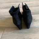 Stuart Weitzman  seamstress black suede wedge booties Photo 2