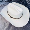 White Vintage Western Hat Stiff Brim Photo 0