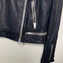 All saints Conroy Distressed Leather Biker Jacket sz S Photo 8