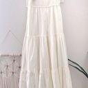 Jason Wu  maxi dress ivory White Babydoll Tiered lacy hem Tie Shoulders sundress Photo 0