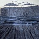 Charlotte Russe  Navy Blue Lace Strapless Mini Dress Size Large Photo 4