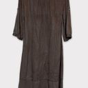 J.Jill  Brown Long Maxi Shirt Dress Size 4 Button Down Neutral Photo 5