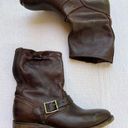 Pacific&Co Vintage Shoe  Brown Slouchy Leather Biker Buckle Boots 8.5 Photo 1